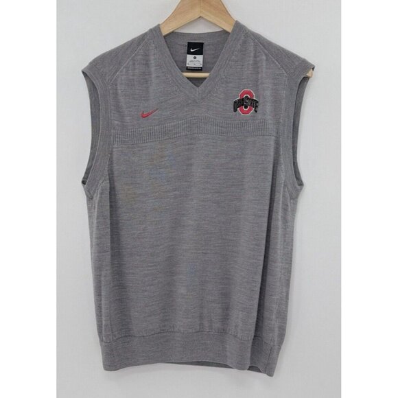 Ohio State Buckeyes Men’s Nike 100% Merino Wool Pullover Vest,‎ Sz M, Champions - Picture 1 of 11